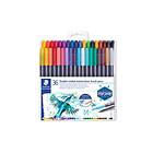 Staedtler Double Ended Watercolour Brush Pens Penselpennor 36-pack