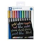 Staedtler Metallic Brush Penselpennor 10-pack