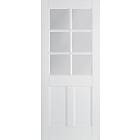 LPD Canterbury Solid Core White Primed 2P/6L Clear Glazed 1981x762mm