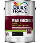 Dulux Trade Weathershield Smooth Masonry Paint Black New Formulation 5l