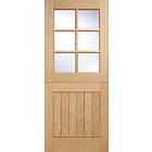 LPD Cottage Oak External Door Stable 6L Clr DG 1981x838mm