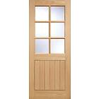 LPD Cottage Oak External Door 6L Clr Glaze 1981x762mm