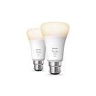 Philips Hue White 800lm 2700K B22 2-pack