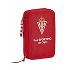 Safta Real Sporting de Gijón Dubbel Pennfodral med Pennor 28 pcs