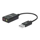 Manhattan USB-A to 3.5 mm Audio Adapter with Dongle