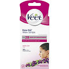 Veet Easy-Gel Normal Skin Face Wax Strips 20st