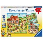 Ravensburger Djur Semester Puslespill 3x49 Brikker