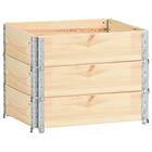 vidaXL Pallekarm 310049 3st 80x60cm (Natur)