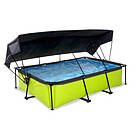 Exit Rectangular Pool with Filter Pump. Canopy and Cover 300x200x65cm