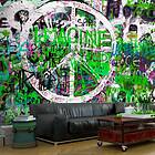 Arkiio Fototapet Green Graffiti 150x105