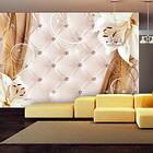 Arkiio Fototapet Självhäftande Lilies And Gold fototapet and gold 44