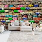 Arkiio Fototapet Självhäftande Colourful Bricks fototapet 343x245