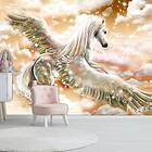 Arkiio Fototapet Självhäftande Pegasus Orange fototapet (Orange) 147