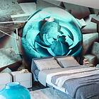 Arkiio Fototapet Blue Glow glow 100x70