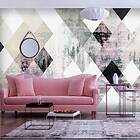 Arkiio Fototapet Rhombic Chessboard Pink (Pink) 100x70