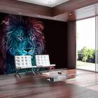 Arkiio Fototapet Självhäftande Abstract Lion Rainbow 196x140