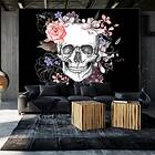 Arkiio Fototapet Självhäftande Skull And Flowers fototapet and 441x3