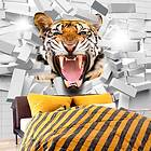 Arkiio Fototapet Tiger Jump 100x70