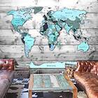 Arkiio Fototapet World Map: Blue Continents 100x70