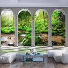 Arkiio Fototapet Pillars And Forest and 150x105