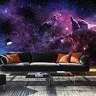 Arkiio Fototapet Självhäftande Purple Nebula fototapet 196x140