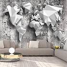 Arkiio Fototapet Självhäftande World Map Origami fototapet Map: 294x