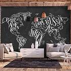 Arkiio Fototapet Retro Continents Svart (Black) 150x105
