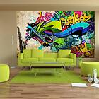 Arkiio Fototapet Självhäftande Funky Graffiti fototapet graffiti 294
