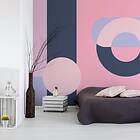 Arkiio Fototapet Självhäftande Geometric Wreath Violet fototapet (Vi