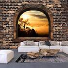 Arkiio Fototapet Självhäftande Stony Window Morning Mist 147x105