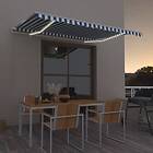 vidaXL Manual Retractable Awning LED 400x300cm