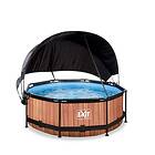 Exit Round Pool with Filter Pump, Cover and Canopy 244x76cm