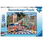 Ravensburger Puslespill Brandbil 100 Brikker