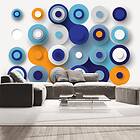 Arkiio Fototapet Geometry Of Blue Wheels 250x175