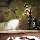 Arkiio Fototapet Banksy Cave Painting 400x280