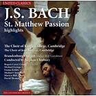 Bach: St Matthew Passion (Highlights) CD