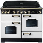 Rangemaster Classic Deluxe 110 Induction (White/Brass)