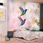 Arkiio Fototapet Colourful Hummingbirds Pink (Pink) 350x245