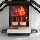 Arkiio Fototapet Fiery Blomma blomma 350x270