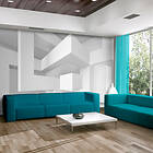 Arkiio Fototapet White Geometry geometry 300x210