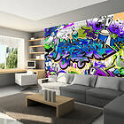 Arkiio Fototapet Graffiti: Violet Theme violet theme 400x280