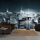 Arkiio Fototapet XXL New York nattliv 550x270 cm