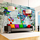 Arkiio Fototapet Map Graffiti 300x210