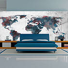 Arkiio Fototapet XXL World map on the wall 550x270 cm