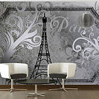 Arkiio Fototapet Vintage Paris Silver silver 300x210