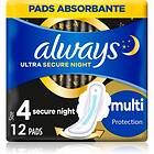 Always Ultra Secure Night Wings 12st