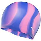 TYR Multi Silicone Cap Purple/Pink Multi