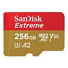 SanDisk Extreme microSDXC Class 10 UHS-I U3 V30 A2 190/130Mo/s 256Go