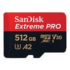 SanDisk Extreme Pro microSDXC Class 10 UHS-I U3 V30 A2 200/140Mo/s 512Go