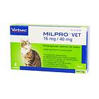 Virbac Milpro Vet 16mg/40mg Filmdragerade Tabletter för Katter 4st